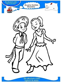 Çocuklar İçin Dansçı Boyama Sayfaları 